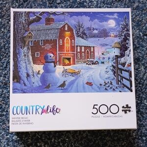 Buffalo David Bitton Country Life Winter Puzzle - 500 Pieces